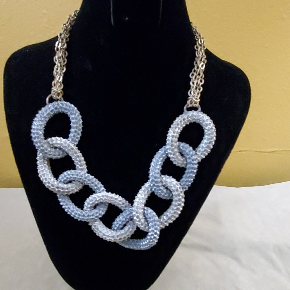 NEW Loft Grey Gold Chainlink Necklace #37
